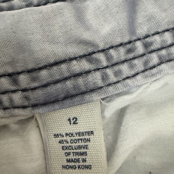 Women’s Express Satin CargoPant Size 12 Convertible Capri Adjustable Drawstring - Picture 12 of 14